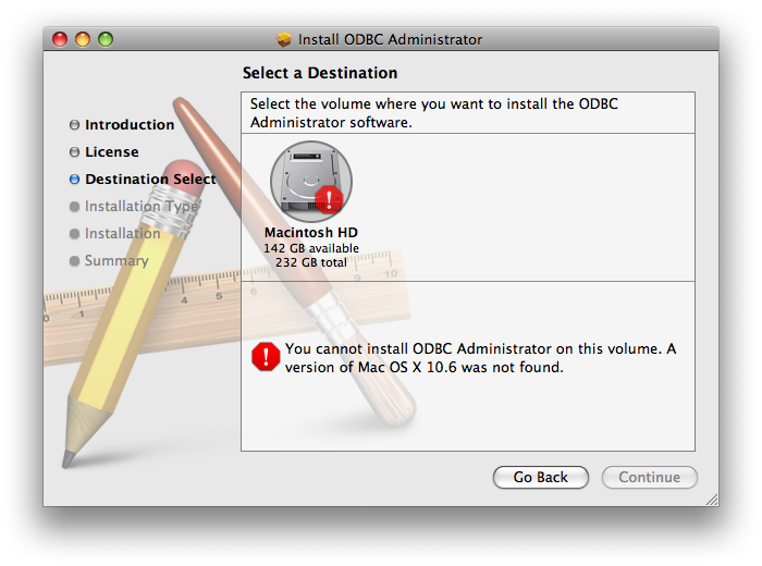 odbc administrator tool for mac os x